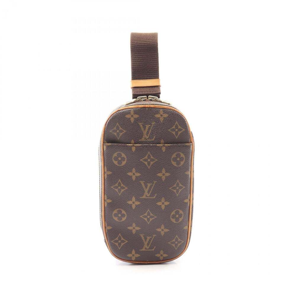 LOUIS VUITTON Brown Monogram Leather Pochette Fanny Pack
